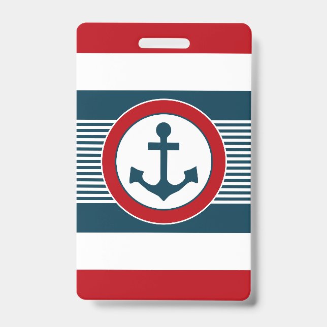 Nautical design ID badge (Front)