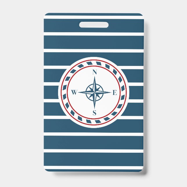 Nautical design ID badge (Front)