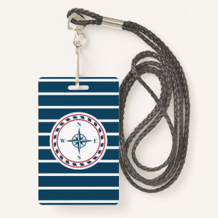 Nautical design ID badge