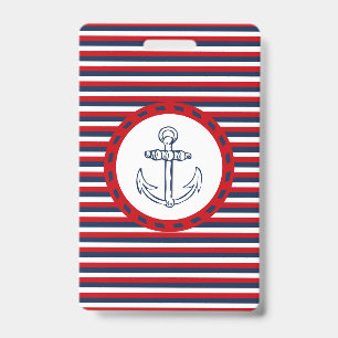 Nautical design ID badge