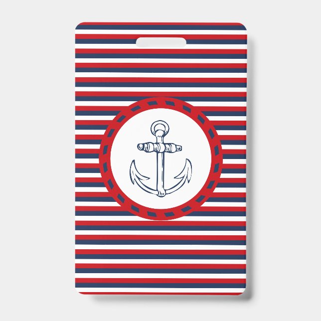 Nautical design ID badge (Front)