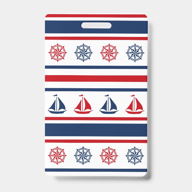 Nautical design ID badge (Front)