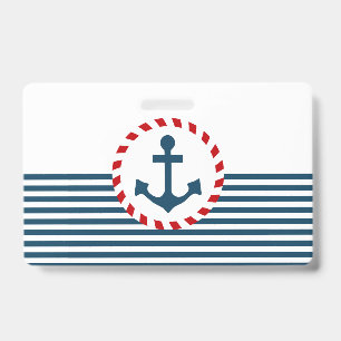 Nautical design ID badge