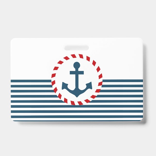 Nautical design ID badge (Front)