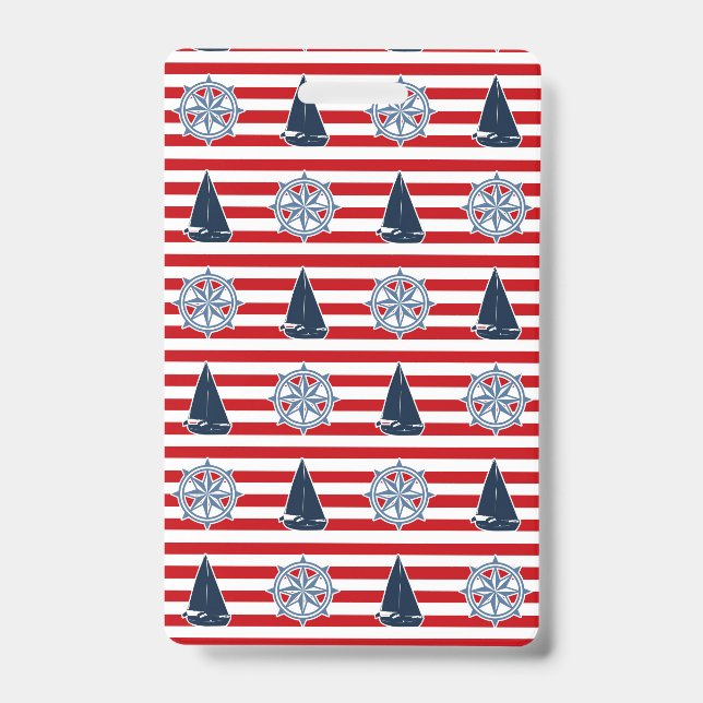 Nautical design ID badge (Front)