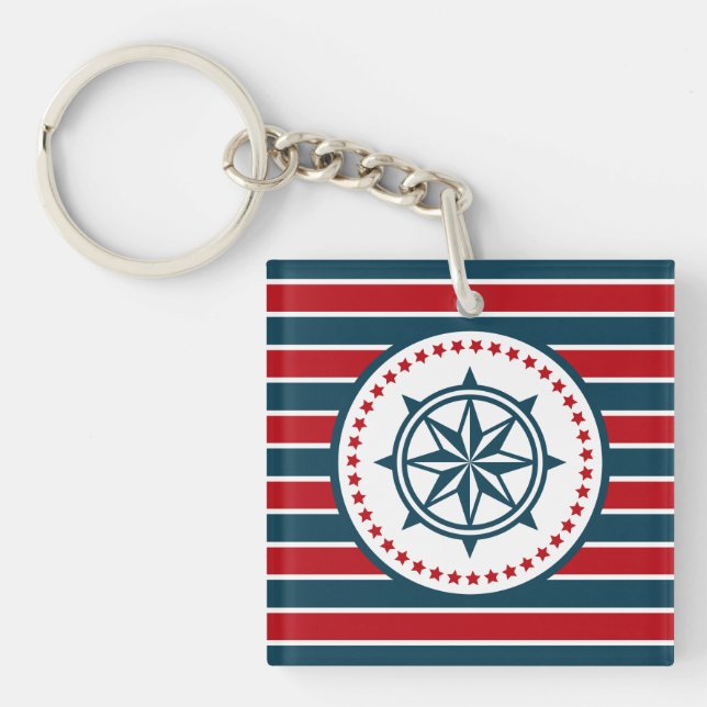 Nautical design key ring (Front)