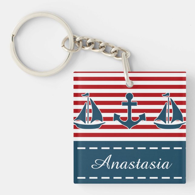 Nautical design key ring (Front)