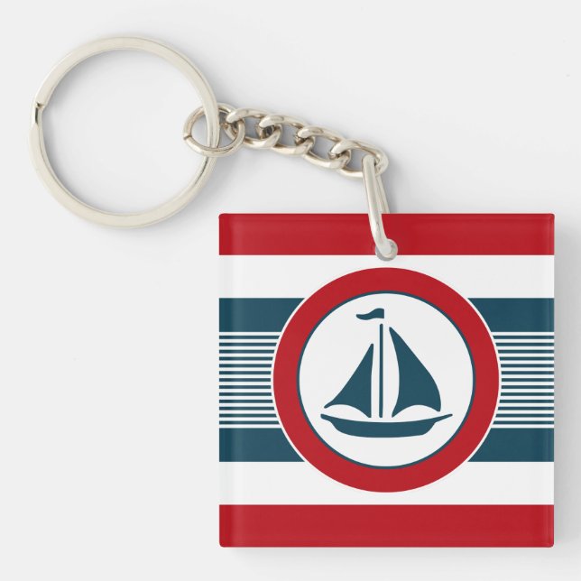 Nautical design key ring (Front)