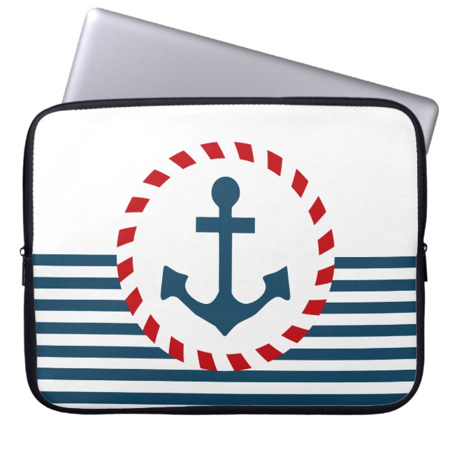 Nautical design laptop sleeve (Front)