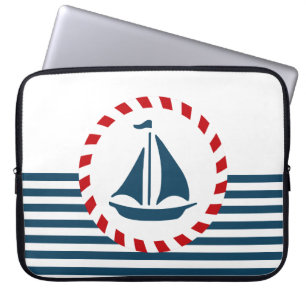 Nautical design laptop sleeve