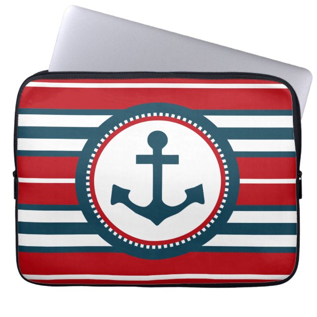 Nautical design laptop sleeve (Front)
