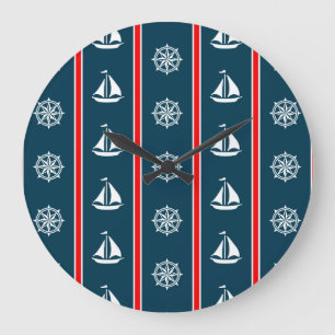 Nautical design large clock