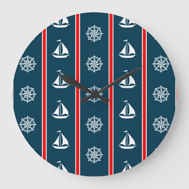 Nautical design large clock (Front)