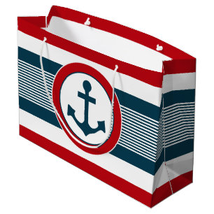 Nautical design large gift bag