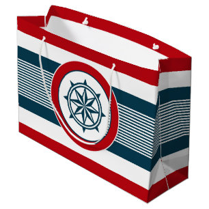 Nautical design large gift bag