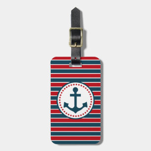 Nautical design luggage tag