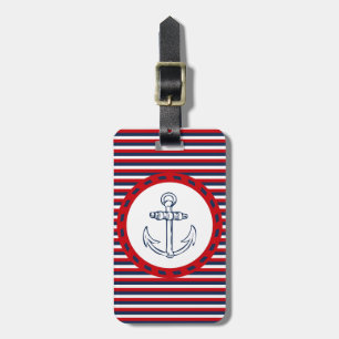 Nautical design luggage tag
