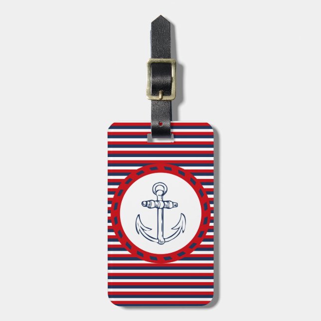 Nautical design luggage tag (Front Vertical)
