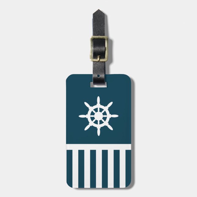 Nautical design luggage tag (Front Vertical)