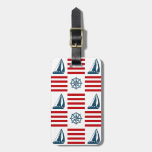 Nautical design luggage tag