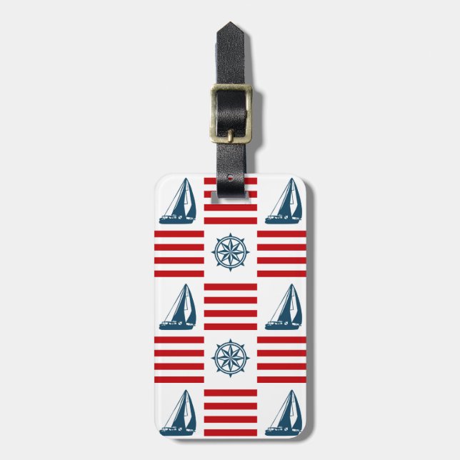 Nautical design luggage tag (Front Vertical)