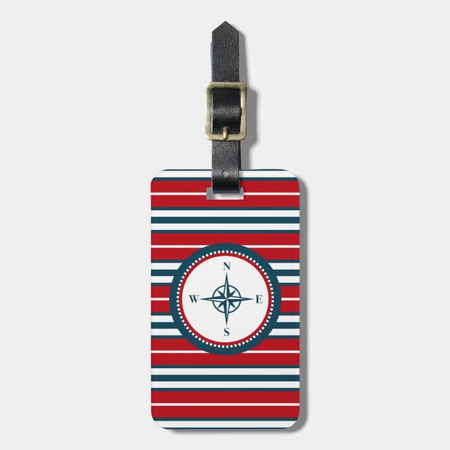 Nautical design luggage tag (Front Vertical)