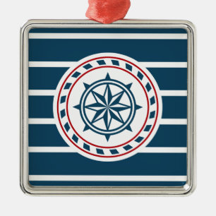 Nautical design metal ornament