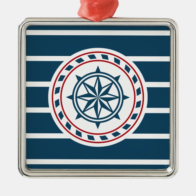 Nautical design metal ornament (Front)