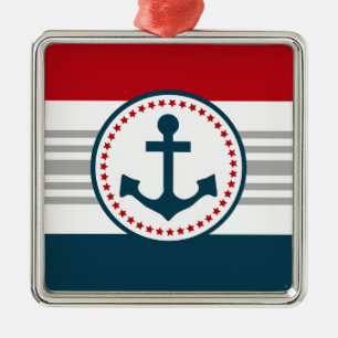 Nautical design metal ornament