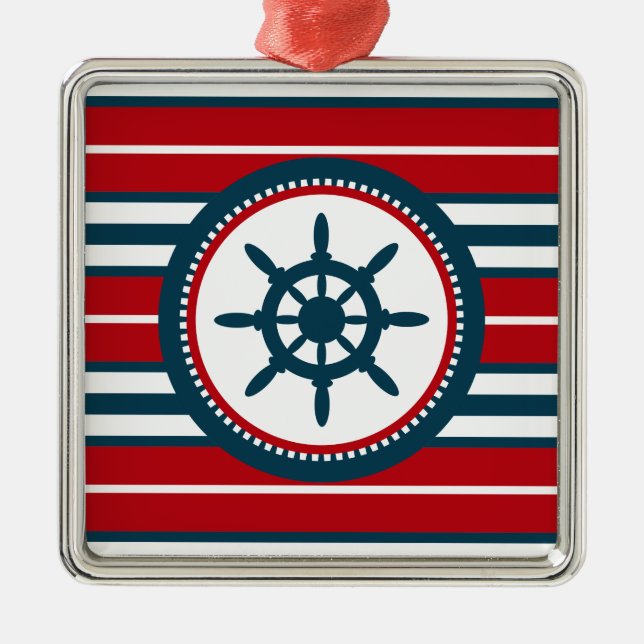 Nautical design metal ornament (Front)