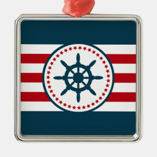 Nautical design metal tree decoration