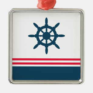 Nautical design metal tree decoration
