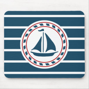 Nautical design mouse pad