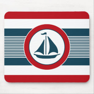 Nautical design mouse pad