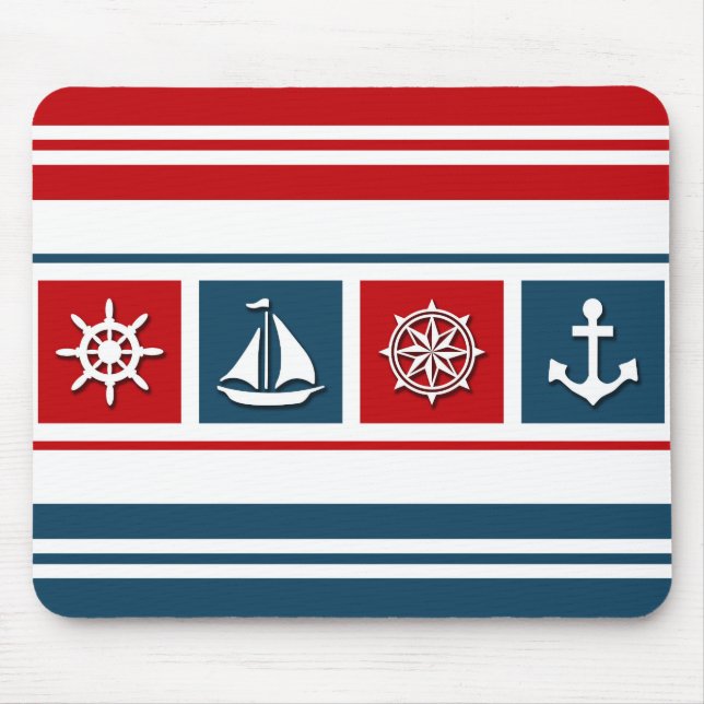 Nautical design mouse pad (Front)