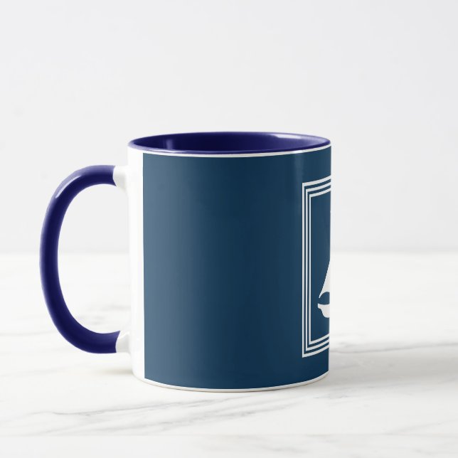 Nautical design mug (Left)
