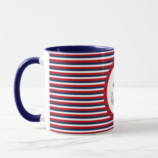 Nautical design mug (Left)