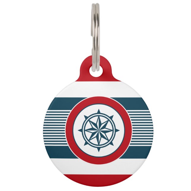 Nautical design pet tag (Front)