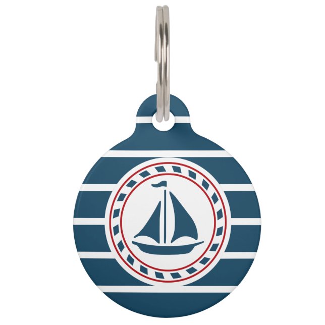 Nautical design pet tag (Front)