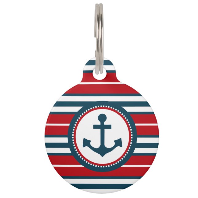 Nautical design pet tag (Front)