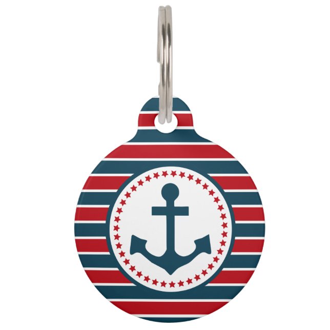 Nautical design pet tag (Front)