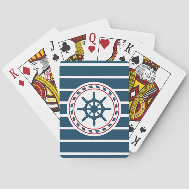 Nautical design playing cards (Back)