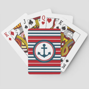 Nautical design playing cards