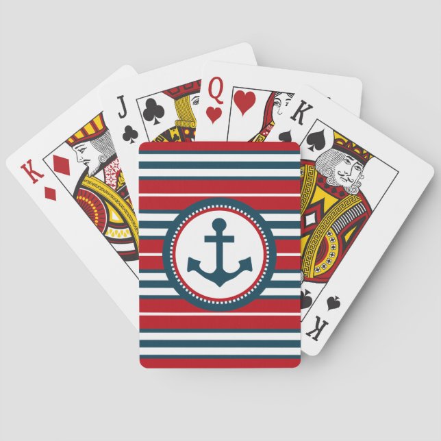 Nautical design playing cards (Back)