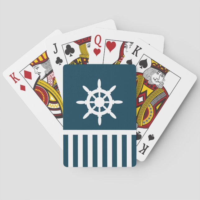 Nautical design playing cards (Back)