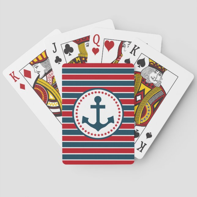 Nautical design playing cards (Back)