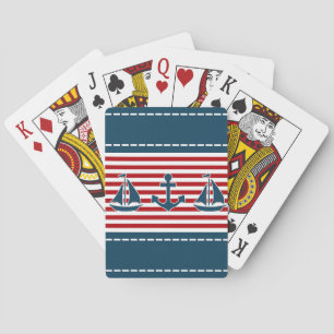 Nautical design playing cards