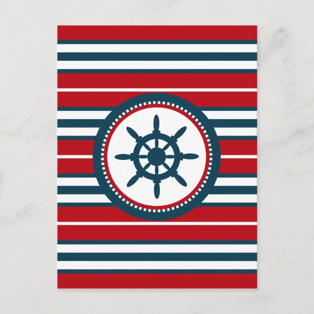 Nautical design postcard (Front)