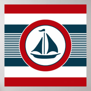 Nautical design poster