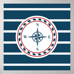 Nautical design poster